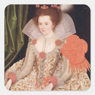 Princess Elizabeth, daughter of James I, 1612 Square Sticker