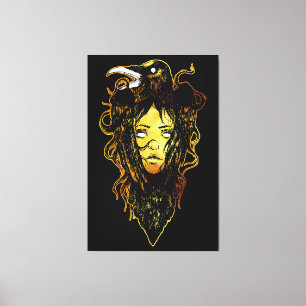 Princess Embraced by a Crow Canvas Print