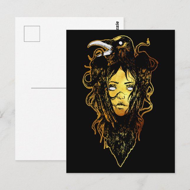 Princess Embraced by a Crow Postcard (Front/Back)