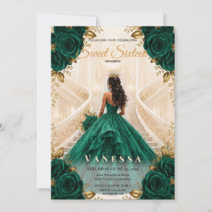 Princess Emerald sweet 16 Invitation