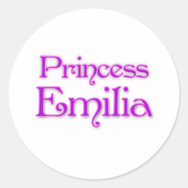 Princess Emilia Classic Round Sticker (Front)