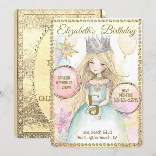 Princess Fairy Birthday Party Invitation