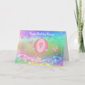 Princess Fairy Tale Carriage Birthday Card