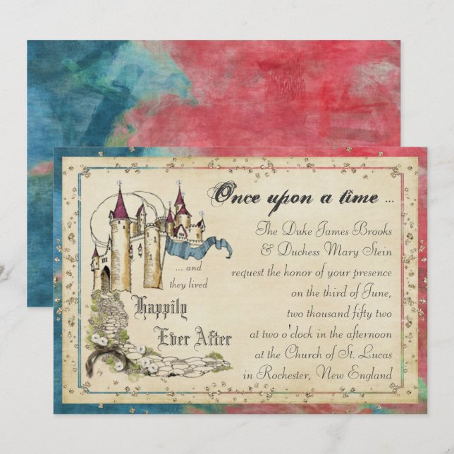 Princess Fairy Tale Invitations (Front/Back)