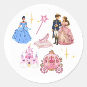 Princess Fairy Tale Stickers for Kids, Magical Cas
