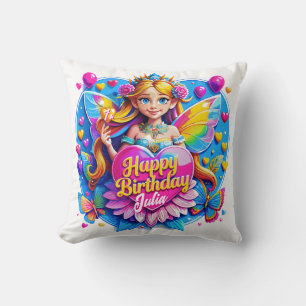 Princess Fairy with Sparkling Wand Illustration Cushion