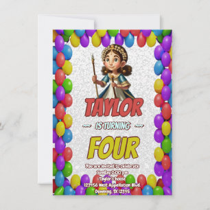 Princess Fairytale Royal Pretty Birthday Invite