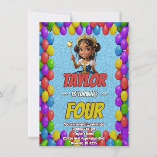 Princess Fairytale Royal Pretty Birthday Invite