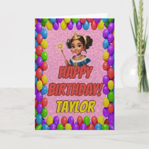 Princess Fairytale Royal Pretty Greeting Birthday Card