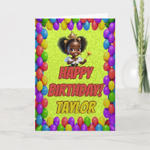 Princess Fairytale Royal Pretty Greeting Birthday Card
