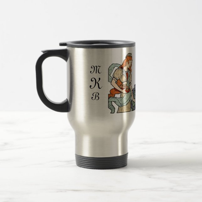 Princess Flower Girl Monogram Personal Quote Mug (Left)
