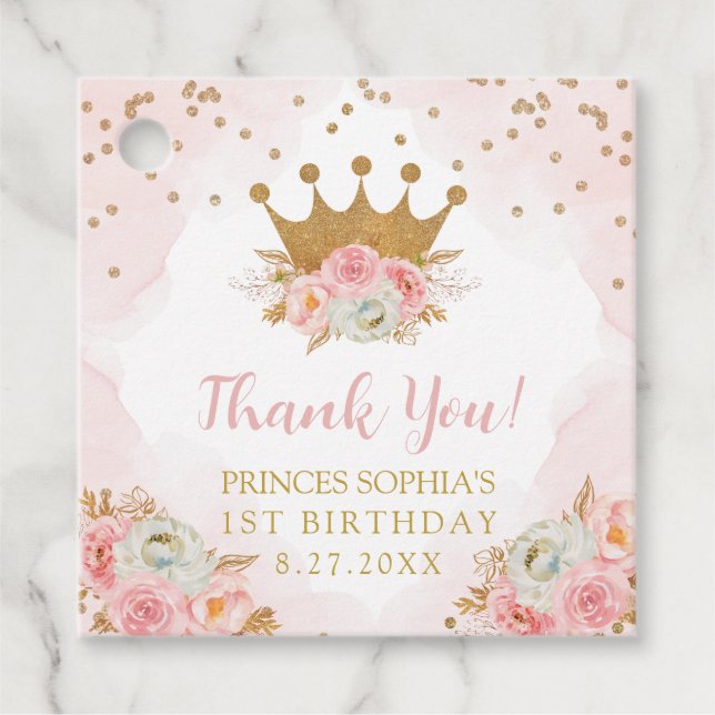 Princess Fl's Birthday Favor Tag (Front)