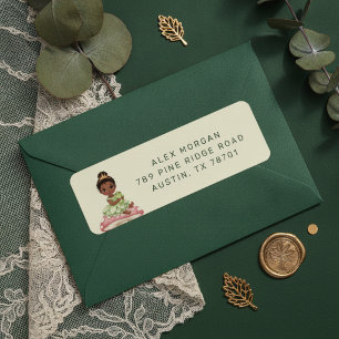 Princess Frog Baby Shower Return Address Label