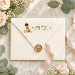 Princess Frog Baby Shower Return Address Label