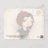 PRINCESS FROG fairy tale kiss Postcard (Back)