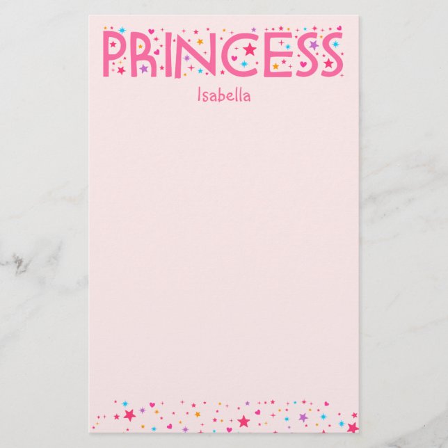 Princess Girl stationery (Front)