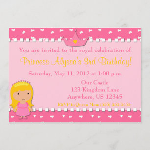 Princess Girls Birthday Invitation