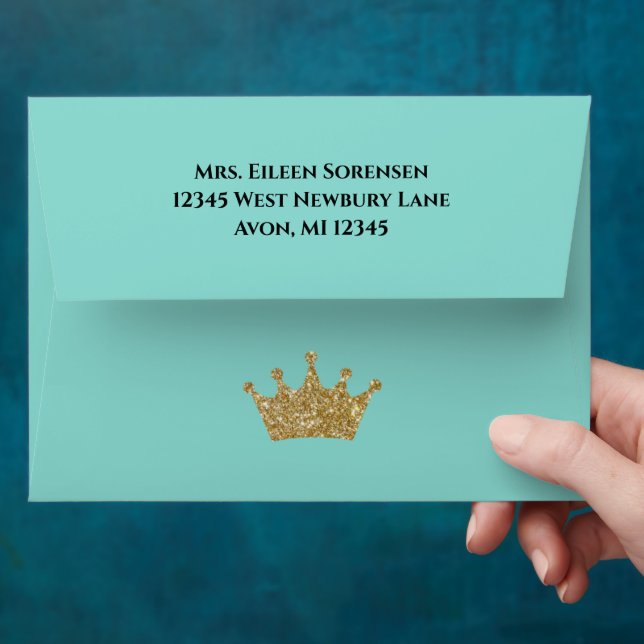 Princess Glam Baby Bridal Shower Party Envelope (Hand)