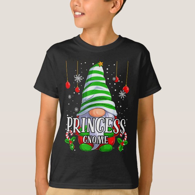 Princess Gnome Christmas Pajamas Matching Family G T-Shirt (Front)