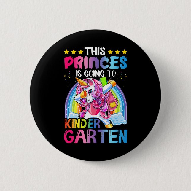 Princess Going To Kindergarten Gift Back to School 6 Cm Round Badge (Front)