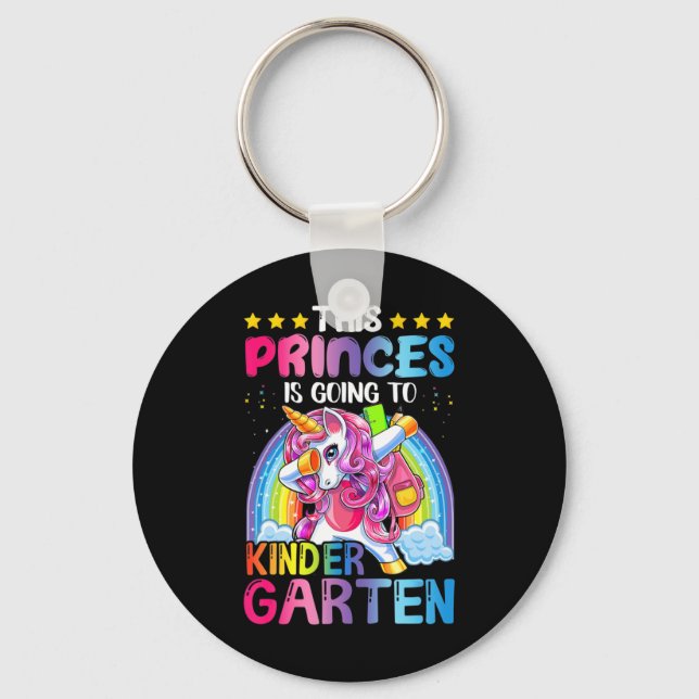 Princess Going To Kindergarten Gift Back to School Key Ring (Front)
