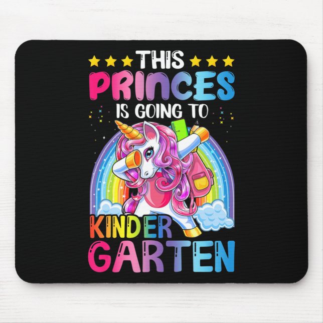Princess Going To Kindergarten Gift Back to School Mouse Mat (Front)