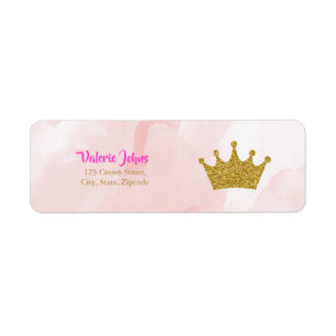 Princess Gold Glitter Crown Baby Shower