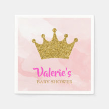 Princess Gold Glitter Crown Baby Shower