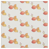 Princess Goldfish Girly Whimsy Watercolor Pattern