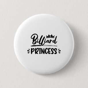 Princess Graphic Pool Billard Snooker Billard Cue 6 Cm Round Badge