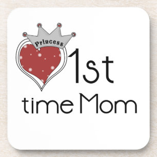 Princess Heart 1st Time Mum Gifts Coaster