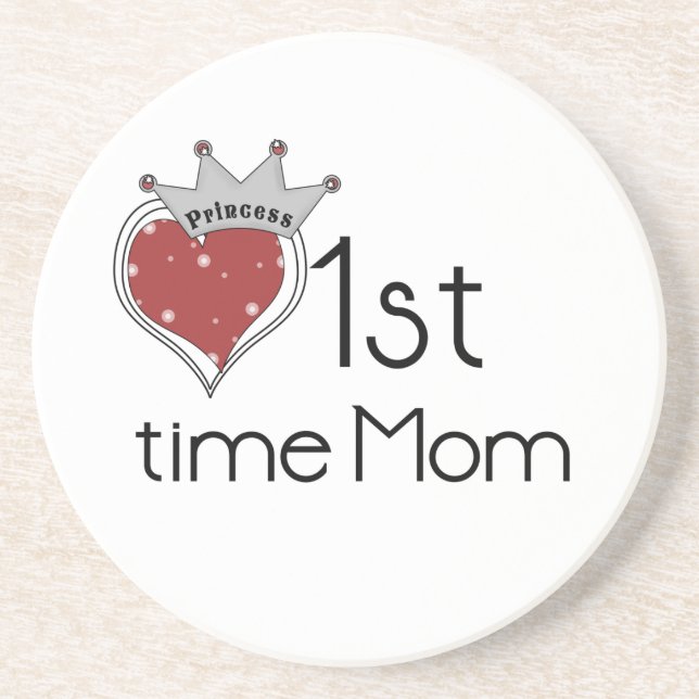 Princess Heart 1st Time Mum Gifts Coaster (Front)