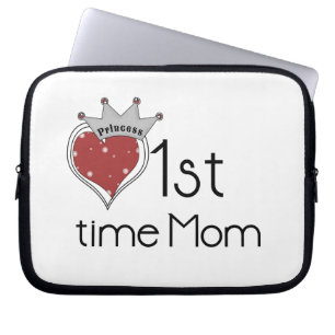 Princess Heart 1st Time Mum Gifts Laptop Sleeve