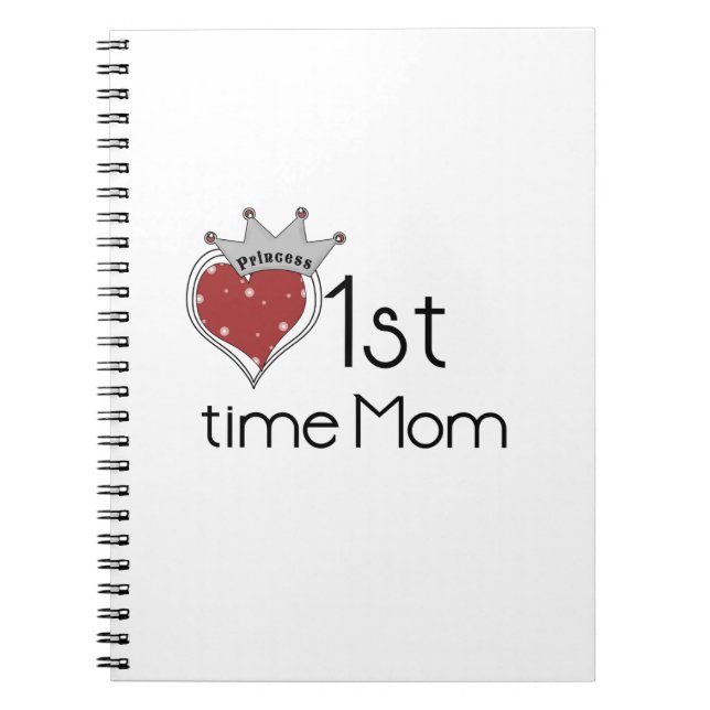 Princess Heart 1st Time Mum Gifts Notebook (Front)