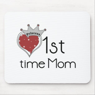 Princess Heart 1st Time Mum Tshirts and Gifts Mouse Mat