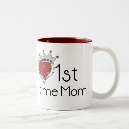 Princess Heart 1st Time Mum Tshirts and Gifts Two-Tone Coffee Mug