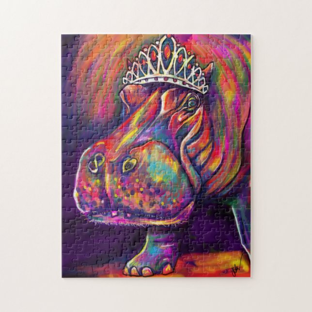 Princess Hippo, 11x14 - 252 Piece Art Puzzle (Vertical)