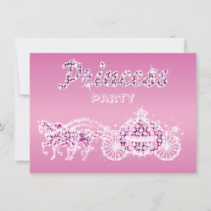 Princess Horses & Carriage Birthday Party Invitation