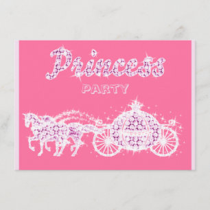 Princess Horses & Carriage Birthday Party Invitation