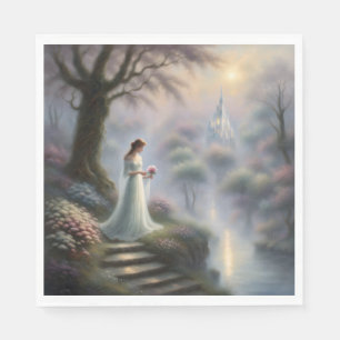 Princess In Castle Garden Napkin