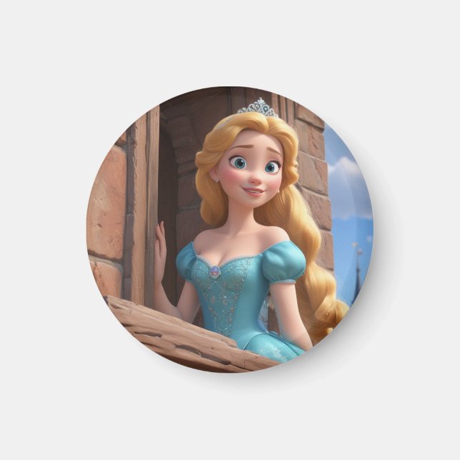 Princess in Castle Magnet (Front)
