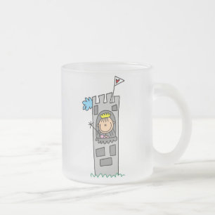 Princess in Castle Tower Frosted Glass Coffee Mug