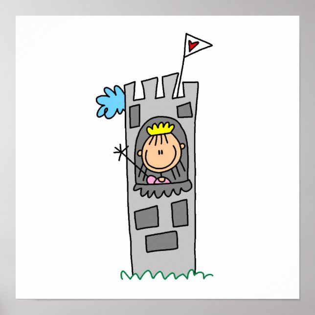 Princess in Castle Tower Poster (Front)