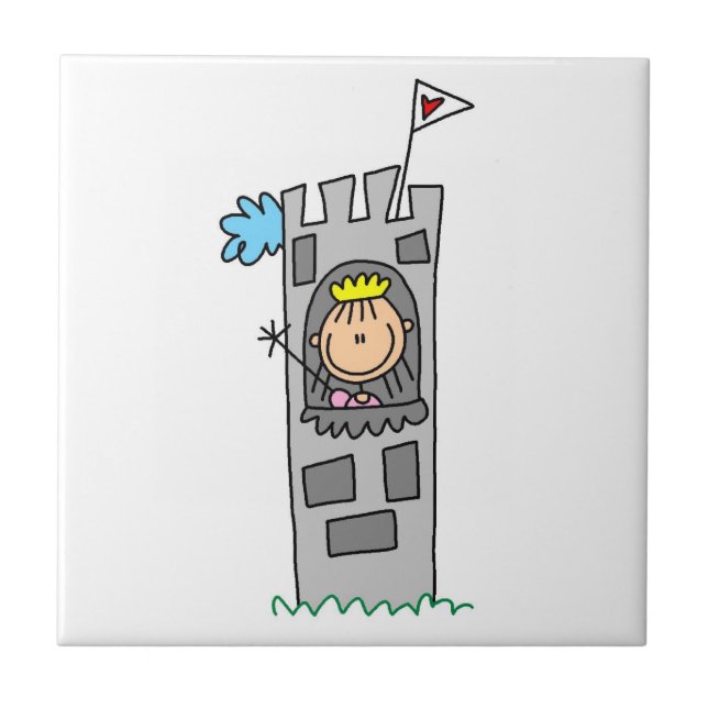 Princess in Castle Tower Tile (Front)