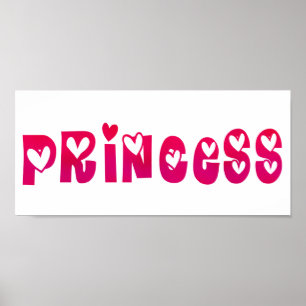 Princess in Hearts Poster