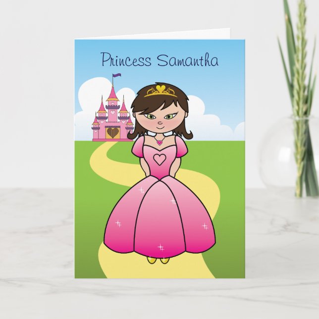 Princess in Pink Party Invitation Card (Front)
