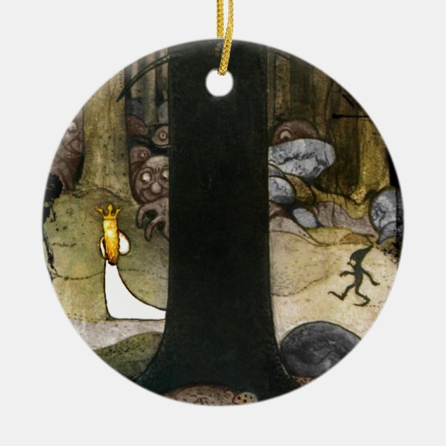 Princess in the Woods Ceramic Tree Decoration (Front)
