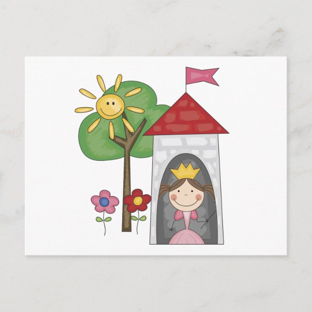 Princess in Tower Tshirts and Gifts Postcard (Front)