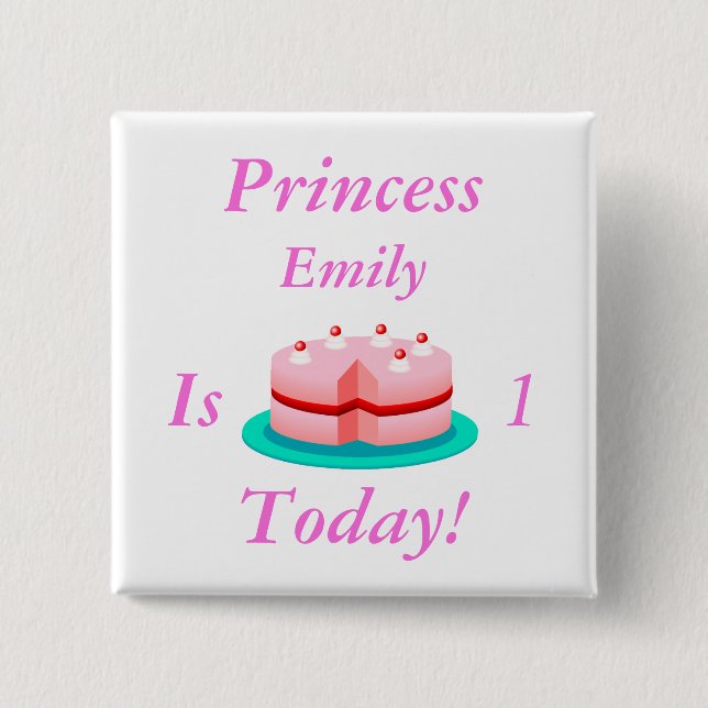 Princess is Customisable Today 15 Cm Square Badge (Front)