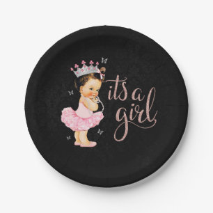 Princess It's a Girl Baby Shower plates